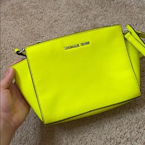 Michael Kors Neon Yellow Yellow Cross Body Purse